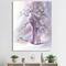Designart - Pussy Willow Branches In Violet Glass Vase - Farmhouse Canvas Wall Art Print